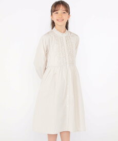 SHIPS KIDS SHIPS KIDS:140~150cm / フリル シャツ ワンピース シップス ワンピース・ドレス シャツワンピース ブルー ベージュ【送料無料】