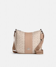 【SALE／70%OFF】COACH OUTLET 【公式】エリー ファイル バッグ・シグネチャー キャンバス・ストライプ コーチ　アウトレット バッグ ショルダーバッグ ベージュ【送料無料】