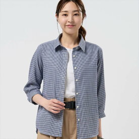 【SALE／9%OFF】Pitta Re:) 【Pitta Re:)】 カジュアルシャツ Wガーゼ 七分袖 綿100% レディース BL02J108AB24R4G-28 トーキョーシャツ トップス シャツ・ブラウス ネイビー【送料無料】