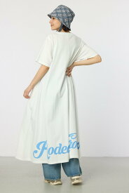 【SALE／50%OFF】RODEO CROWNS WIDE BOWL Vネックスクリプトロゴマキシワンピース ロデオクラウンズワイドボウル ワンピース・ドレス ワンピース ブラック ホワイト カーキグリーン イエロー