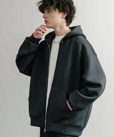 Rocky Monroe ルーズシルエットダンボールニットフルジップパーカー ロッキーモンロー トップス パーカー・フーディー ホワイト ベージュ ピンク ネイビー ブラック グリーン グレー ブルー【送料無料】