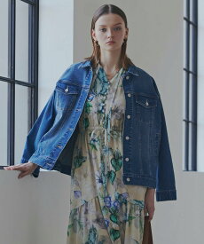 PINKY&DIANNE ルーズカラーデニムジャケット ピンキー アンド ダイアン ジャケット・アウター ブルゾン・ジャンパー ブルー【送料無料】