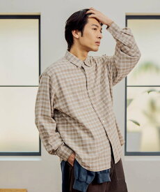 【SALE／58%OFF】BAYFLOW Feels FLOWチェックシャツ ベイフロー トップス シャツ・ブラウス グリーン ブラウン ベージュ