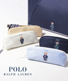 POLO RALPH LAUREN 【WEB限定/遮光率100%/遮熱/UV】POLO RALPH LAUREN（ポロ ラルフローレン）晴雨兼用日傘 ワンポイント ポロベア 折りたたみ傘 ポーチタイプ 母の日 ギフト プレゼント ムーンバット ファッション雑貨 折りたたみ傘 ネイビー ベージュ ブルー 【送料無料】
