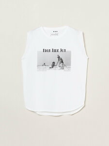 three dots Grapihc tee tank �X���[�h�b�c �g�b�v�X �m�[�X���[�u�E�^���N�g�b�v �u���b�N�y���������z