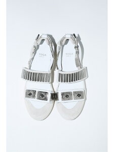 TOGA VIRILIS Metal sneaker sandals �g�[�K �V���[�Y�E�C �T���_�� �z���C�g �u���b�N�y���������z