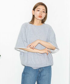 【SALE／30%OFF】AMERICAN RAG CIE 裏毛ハーフスリーブトップス アメリカンラグシー トップス カットソー・Tシャツ ホワイト グレー【送料無料】