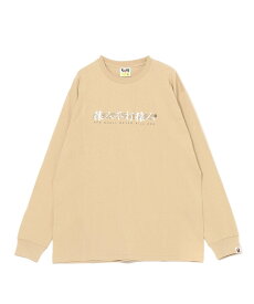 A BATHING APE KANJI LOGO ASNKA L/S TEE ア ベイシング エイプ トップス カットソー・Tシャツ ベージュ ブラック オレンジ ホワイト【送料無料】