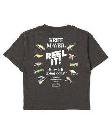 KRIFF MAYER (K)ひんやりスラブプリントT クリフメイヤー トップス カットソー・Tシャツ グレー ホワイト カーキ