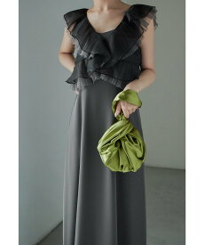 【SALE／5%OFF】niana コロンフォルムバッグ パーティーバッグ 結婚式 二次会 お呼ばれ フォーマル ビーフラット バッグ ハンドバッグ パープル グリーン シルバー ゴールド ブラウン【送料無料】