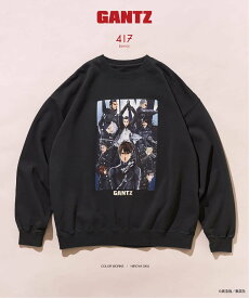 417 EDIFICE 《予約》GANTZ / ガンツ 417別注 COLORWORKS スウェット フォーワンセブン エディフィス トップス スウェット・トレーナー ブラック【送料無料】