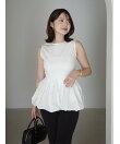 シルクタッチコットンバルーンヘムドッキングTシャツ