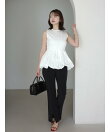 シルクタッチコットンバルーンヘムドッキングTシャツ