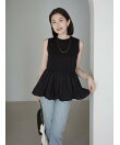 シルクタッチコットンバルーンヘムドッキングTシャツ