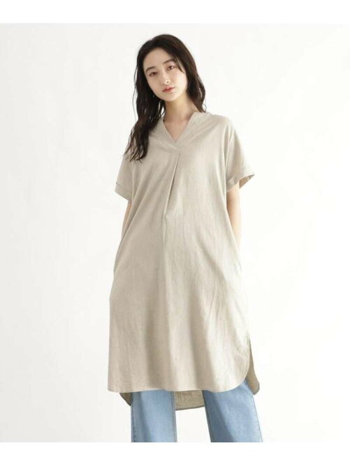 Ozoc 洗える 麻混カフタンワンピース Rakuten Fashion 楽天ファッション 旧楽天ブランドアベニュー Av7605
