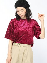 【BROWNY】(L)クラッシュベロアTシャツ