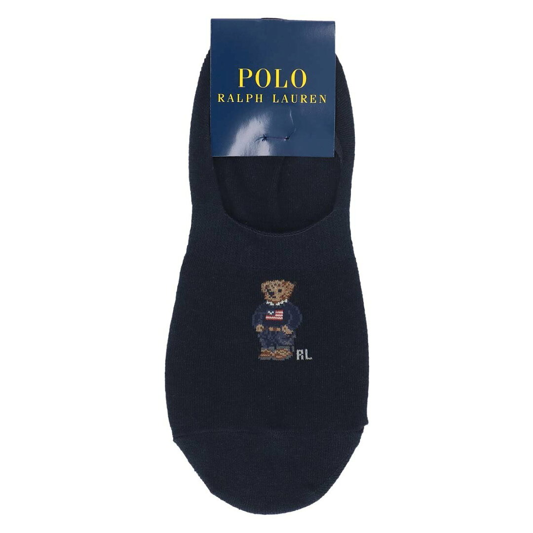 POLO RALPH LAUREN POLO RALPH LAUREN オーガニックコットン混 デニムミニベア フットカバー ソックス ナイガイ 靴下・レッグウェア 靴下 ベージュ ネイビー ブラック ホワイト - メイン画像 5