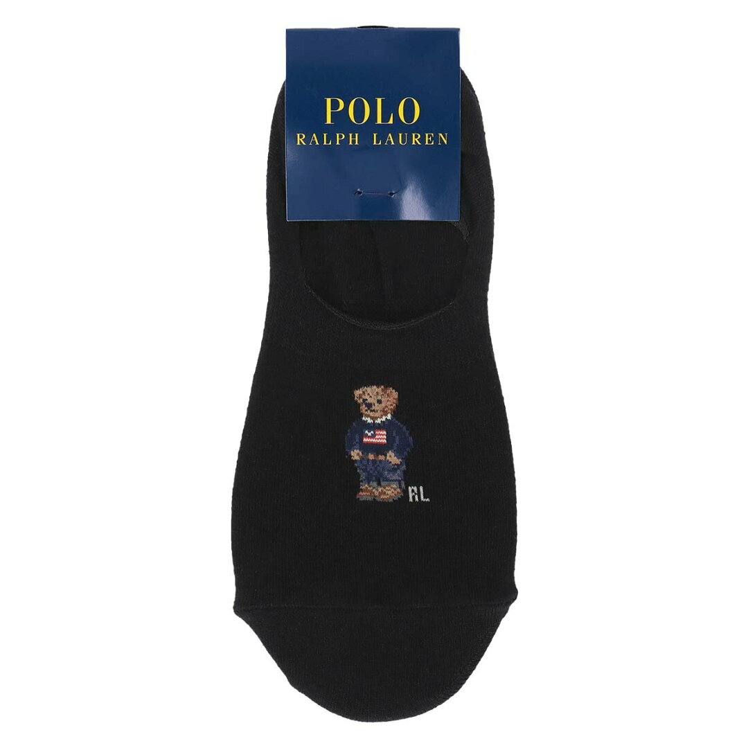 POLO RALPH LAUREN POLO RALPH LAUREN オーガニックコットン混 デニムミニベア フットカバー ソックス ナイガイ 靴下・レッグウェア 靴下 ベージュ ネイビー ブラック ホワイト - メイン画像 4