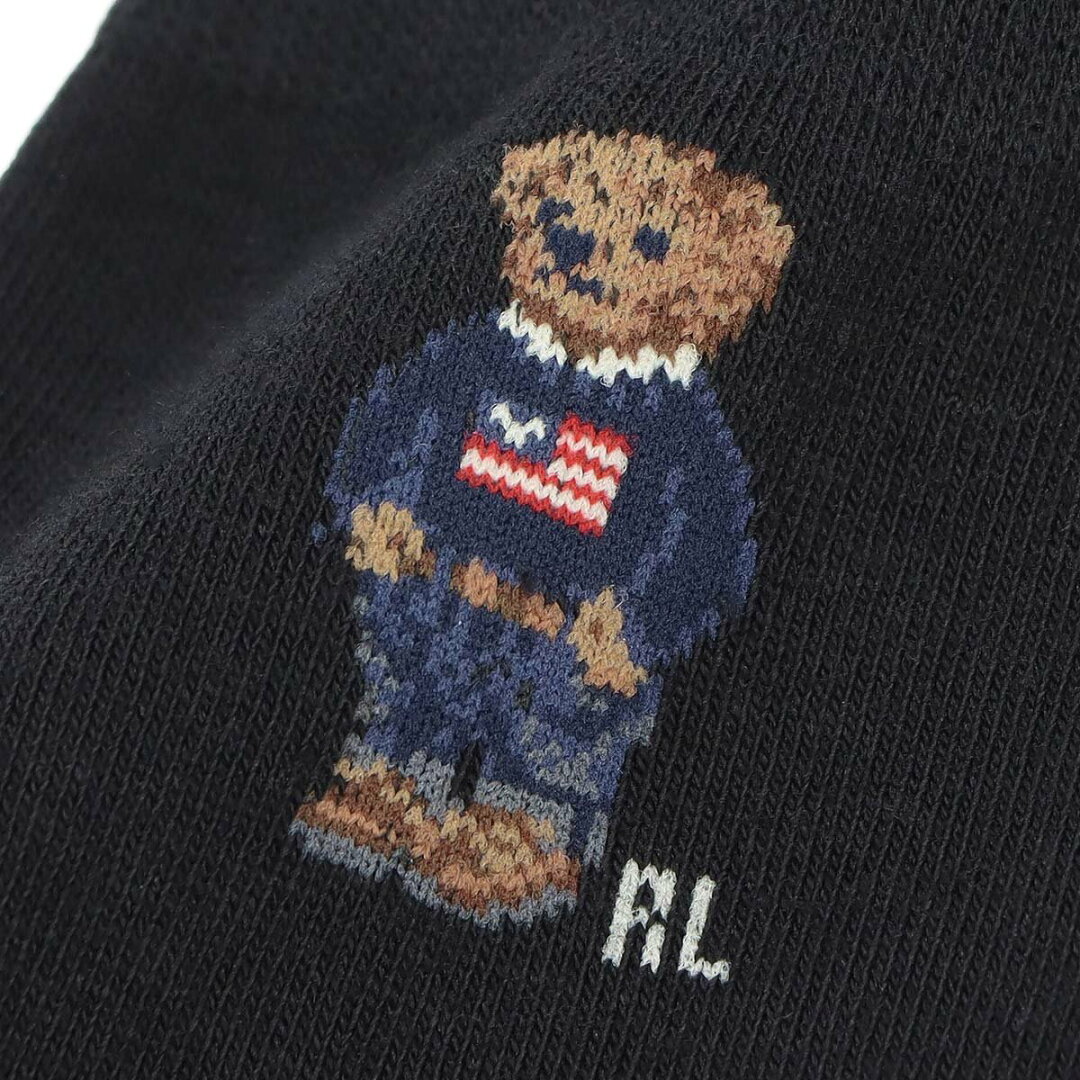 POLO RALPH LAUREN POLO RALPH LAUREN オーガニックコットン混 デニムミニベア フットカバー ソックス ナイガイ 靴下・レッグウェア 靴下 ベージュ ネイビー ブラック ホワイト - メイン画像 6