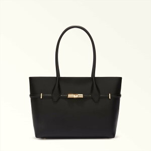 FURLA �y�����zFURLA GOCCIA L TOTE �t���� �o�b�O �g�[�g�o�b�O �u���b�N�y���������z
