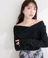 natural couture スムース天竺ドレーププルオーバー ナチュラルクチュール トップス その他のトップス ブ…