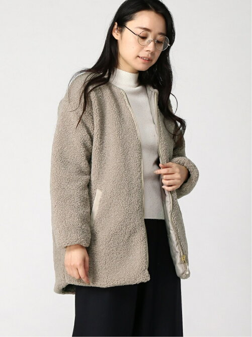 Te Chichi Lugnoncure ボアリバーシブルミドル丈コート Rakuten