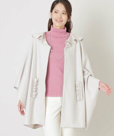 【SALE／46%OFF】TO BE CHIC フリルケープ トゥー ビー シック ファッション雑貨 マフラー・ストール・ネックウォーマー グレー ブラック【送料無料】