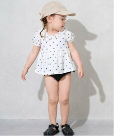 【SALE／48%OFF】petit main 【一部WEB限定カラー】【SWIM】パフスリーブタンキニ ナルミヤオンライン 水着・スイムグッズ 水着 ネイビー ピンク ホワイト