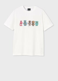 PS Paul Smith "Antique Robot" 半袖Tシャツ ポール・スミス トップス カットソー・Tシャツ ホワイト ブラック【送料無料】