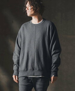 GLIMCLAP mlt5301-Dolman sleeve detail pullover-Bonded fleece-lined double- �J���r�I �g�b�v�X �J�b�g�\�[�ET�V���c �z���C�g �u���b�N �O���[�y���������z