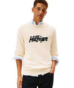 TOMMY HILFIGER �V�[�Y�i���O���t�B�b�N�R�b�g���N���[�l�b�N�Z�[�^�[ �g�~�[�q���t�B�K�[ �g�b�v�X �j�b�g �l�C�r�[ �z���C�g�y���������z