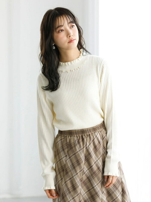 Earth Music Ecology フリルビジューニットプルオーバー Rakuten Fashion 楽天ファッション 旧楽天ブランドアベニュー Bv9607