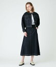 【LOULOU WILLOUGHBY】サイドタックロングデニムスカート