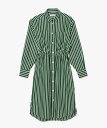 【SALE／50%OFF】LACOSTE ストライプシャツドレス / ワンピース ラコステ ワンピース・ドレス シャツワンピース グリーン【送料無料】