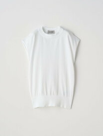 【SALE／30%OFF】JOHN SMEDLEY フレンチスリーブコットンニットプルオーバー ｜ S4415 ｜ 30G ジョンスメドレー トップス ニット ホワイト【送料無料】