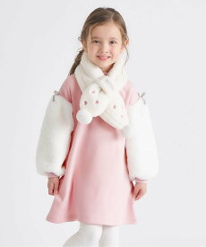 【SALE／50%OFF】apres les cours WEB限定 裏シャギー袖ボアワンピース エフオーオンラインストア ワンピース・ドレス ワンピース ピンク グレー ブルー