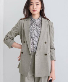 【SALE／20%OFF】INDIVI 【洗える/セットアップ可能】凹凸ストレッチ素材ダブルジャケット インディヴィ ジャケット・アウター テーラードジャケット・ブレザー ブラック【送料無料】