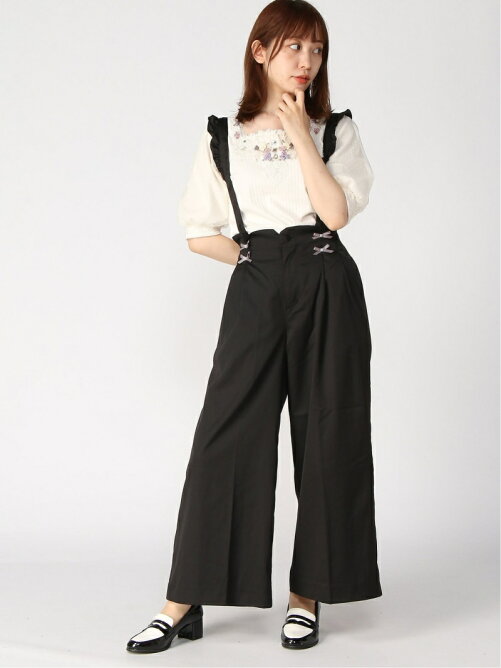 Axes Femme W フリルサスロングワイドパンツ Rakuten Fashion 楽天ファッション 旧楽天ブランドアベニュー Bg6608