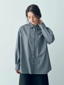 【SALE／30%OFF】YECCA VECCA ストライプオーバーシャツ イェッカヴェッカ トップス シャツ・ブラウス【送料無料】