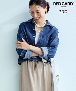 23�� L �y���㈤���񒅗p/RED CARD TOKYO×23��z�N���b�v�h �f�j�� �W���P�b�g �j�W���E�T���N �W���P�b�g�E�A�E�^�[ �f�j���W���P�b�g �u���[ ���b�h�y���������z