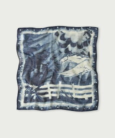 45R スーピマ綾のガーゼ絵本バンダナ(インディゴ) フォーティファイブアール ファッション雑貨 スカーフ・バンダナ ブルー【送料無料】