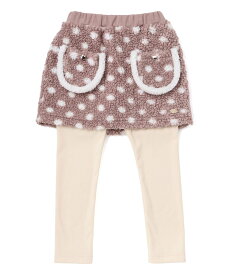 【SALE／50%OFF】SLAP SLIP 【お揃い】もこもこキラキラボアスカッツ(80~130cm) ベベ オンライン ストア パンツ キュロット ブラウン ホワイト