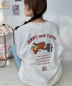 AS KNOW AS plus ☆アクリルキーホルダー付き トムとジェリー スウェット 【TOM and JERRY】 アズノゥアズプラス トップス スウェット・トレーナー グリーン ネイビー ブラック
