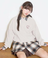【SALE／20%OFF】Lovetoxic 【秒かわトップス】アニマル刺しゅうベーシックトレーナー ナルミヤオンライ…