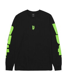 HUF MEGABLAST STRETCH L/S TEE HUF ハフ ロンT ハフ トップス カットソー・Tシャツ ブラック ネイビー ホワイト【送料無料】