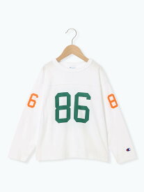 Samansa Mos2 Lagom 【Champion別注】フットボールTシャツ サマンサモスモス トップス カットソー・Tシャツ ブルー ホワイト【送料無料】