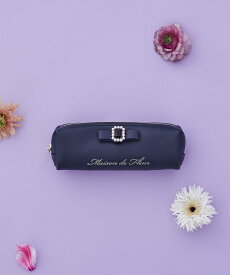 Maison de FLEUR パールビジュー合皮リボンロングポーチ メゾン ド フルール 財布・ポーチ・ケース ポーチ ピンク ブラック パープル ネイビー