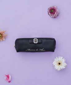 Maison de FLEUR パールビジュー合皮リボンロングポーチ メゾン ド フルール 財布・ポーチ・ケース ポーチ ピンク ブラック パープル ネイビー