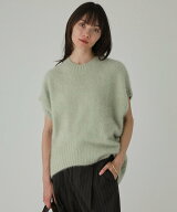 BABYLONE FOXカシミヤヘムベスト バビロン トップス ベスト・ジレ ネイビー イエロー【送料無料】
