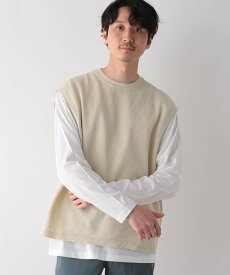 【SALE／30%OFF】GLOBAL WORK (M)ニットベスト/レイヤード グローバルワーク トップス ニット ベージュ グレー グリーン